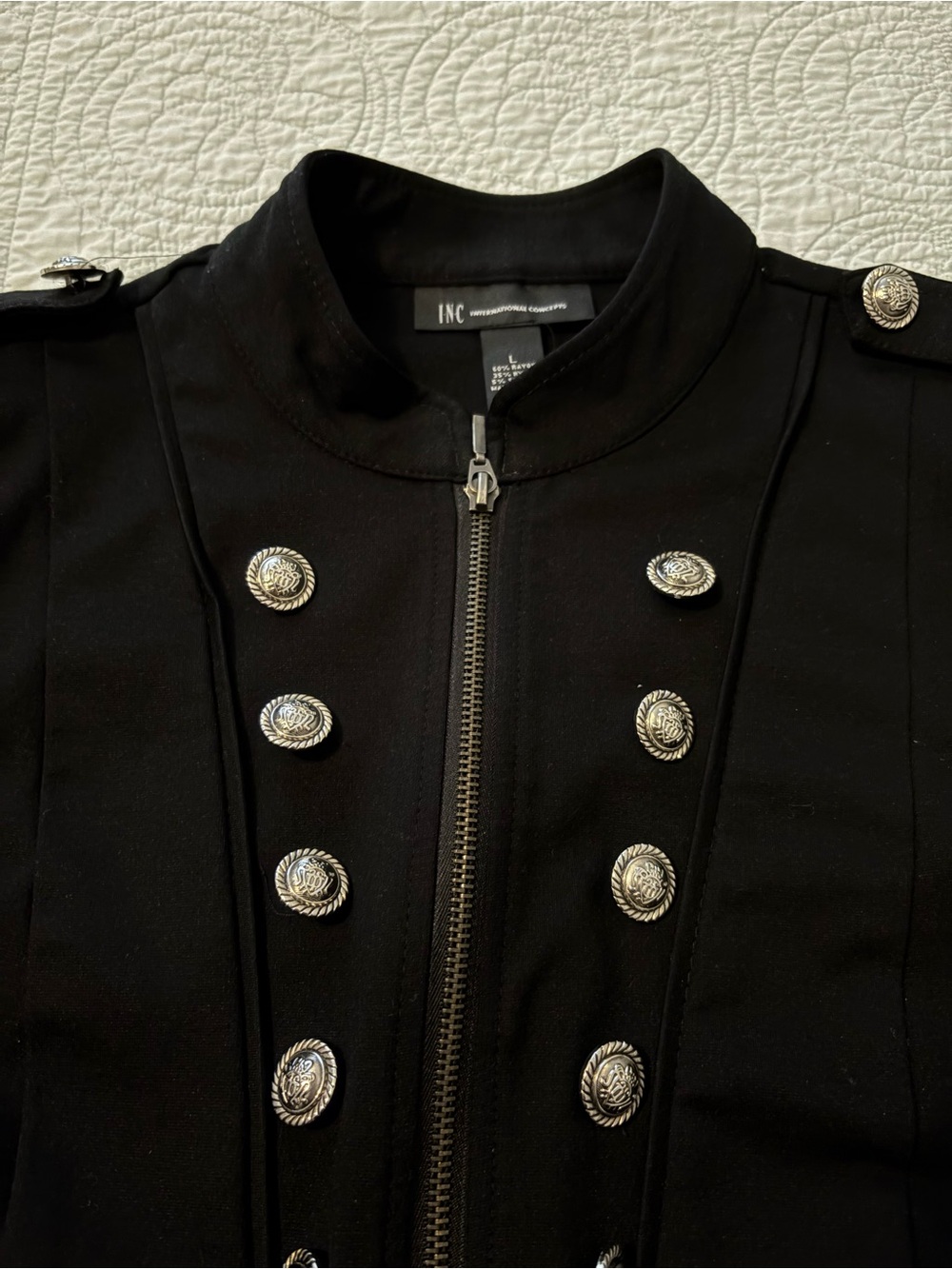 INC Military jacket. Size large. - Picture 5 of 10